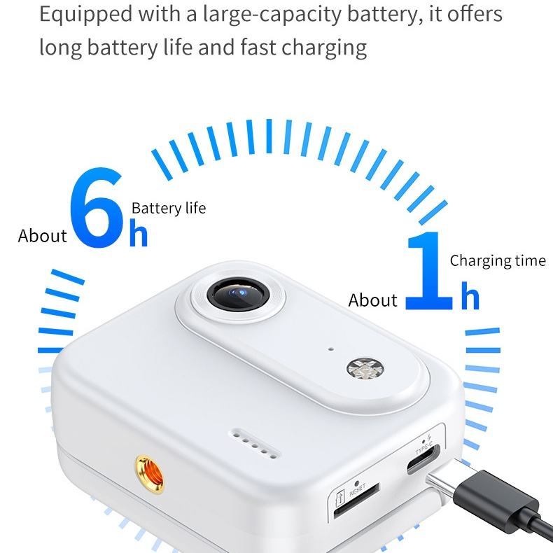 4K Mini Vlog Camera with Flip Screen and TF Card Support