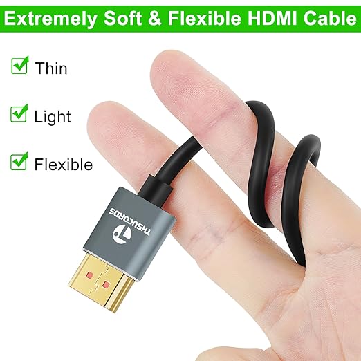 10FT HDMI cable with Ultra HD and HDR support for gaming and streaming.