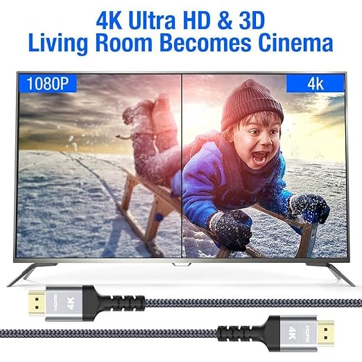 High-Speed 25 FT HDMI Cable 18Gbps supporting 4K HDR and HDR10 resolution