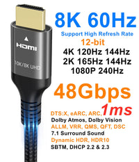 240Hz HDMI cable for seamless video and gaming experience.