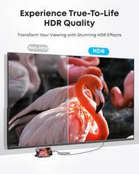 4K@60Hz HDMI cable supporting high-definition video and audio for gaming and streaming