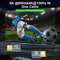 High-speed HDMI 2.1 cable with 8K at 60Hz and 4K at 120Hz for seamless connectivity