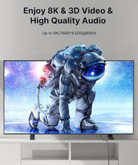 HDMI cable with HDCP 2.2 & 2.3 support, HDR10, eARC, and ARC for superior audio-visual experience.