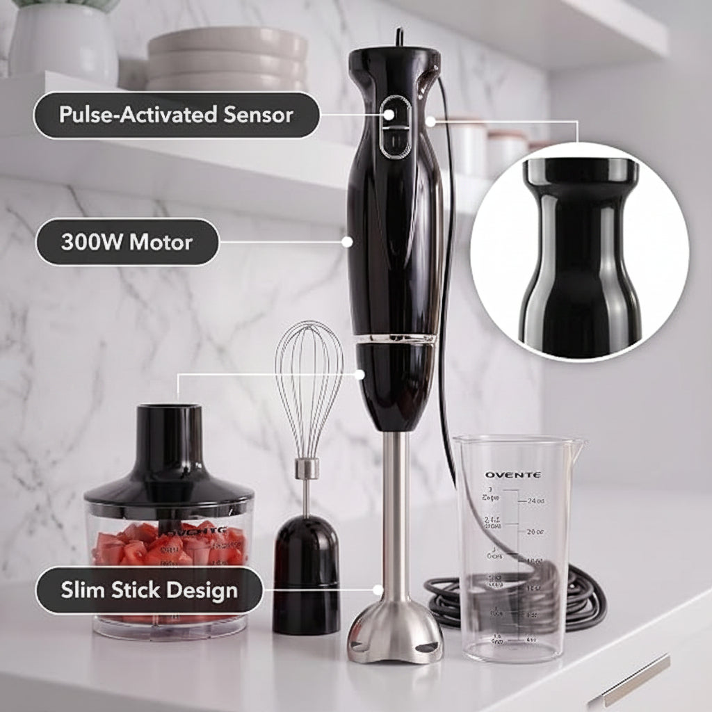 Compact Electric Blender Stick for Home Cooking