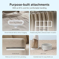 handheld clothes steamer with three attachments