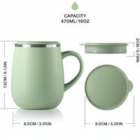 Double-Wall Stainless Steel Cup for Coffee and Tea