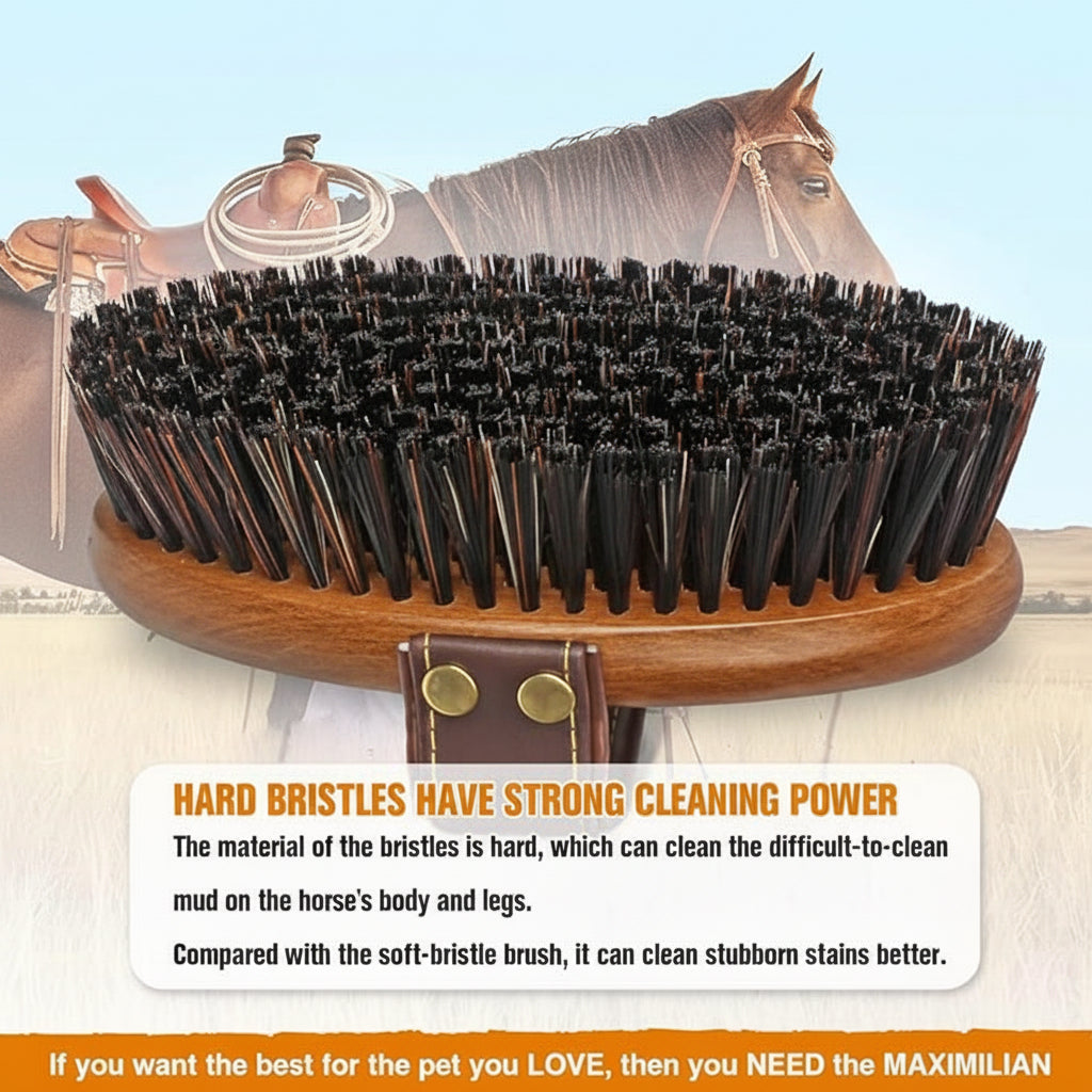 Handmade Equestrian Brush With Durable Stiff Bristles