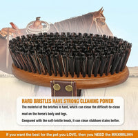 Handmade Equestrian Brush With Durable Stiff Bristles