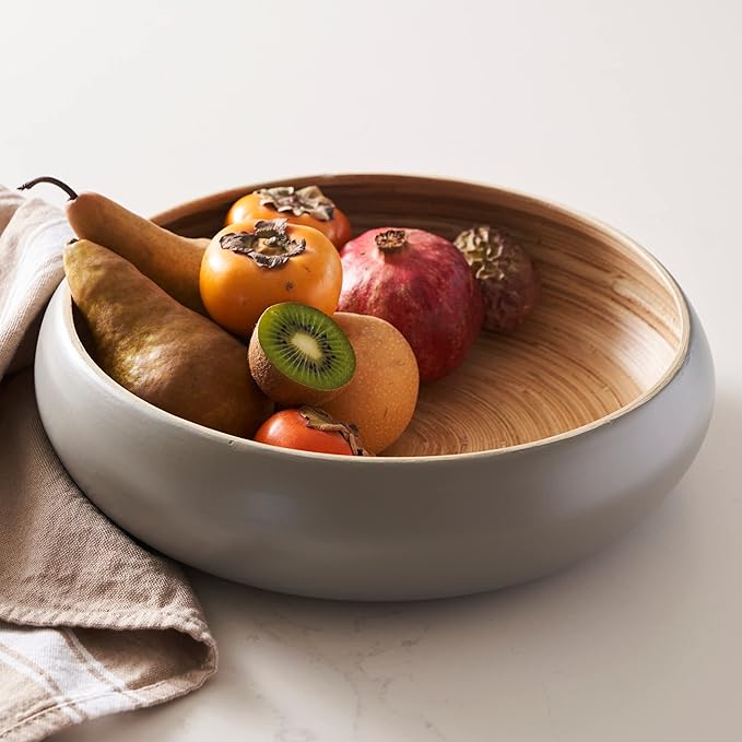 Large Eco-Friendly Decorative Fruit Basket in Gray