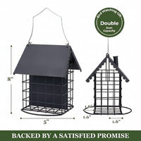 Hanging Double Suet Bird Feeder With Durable Metal Design