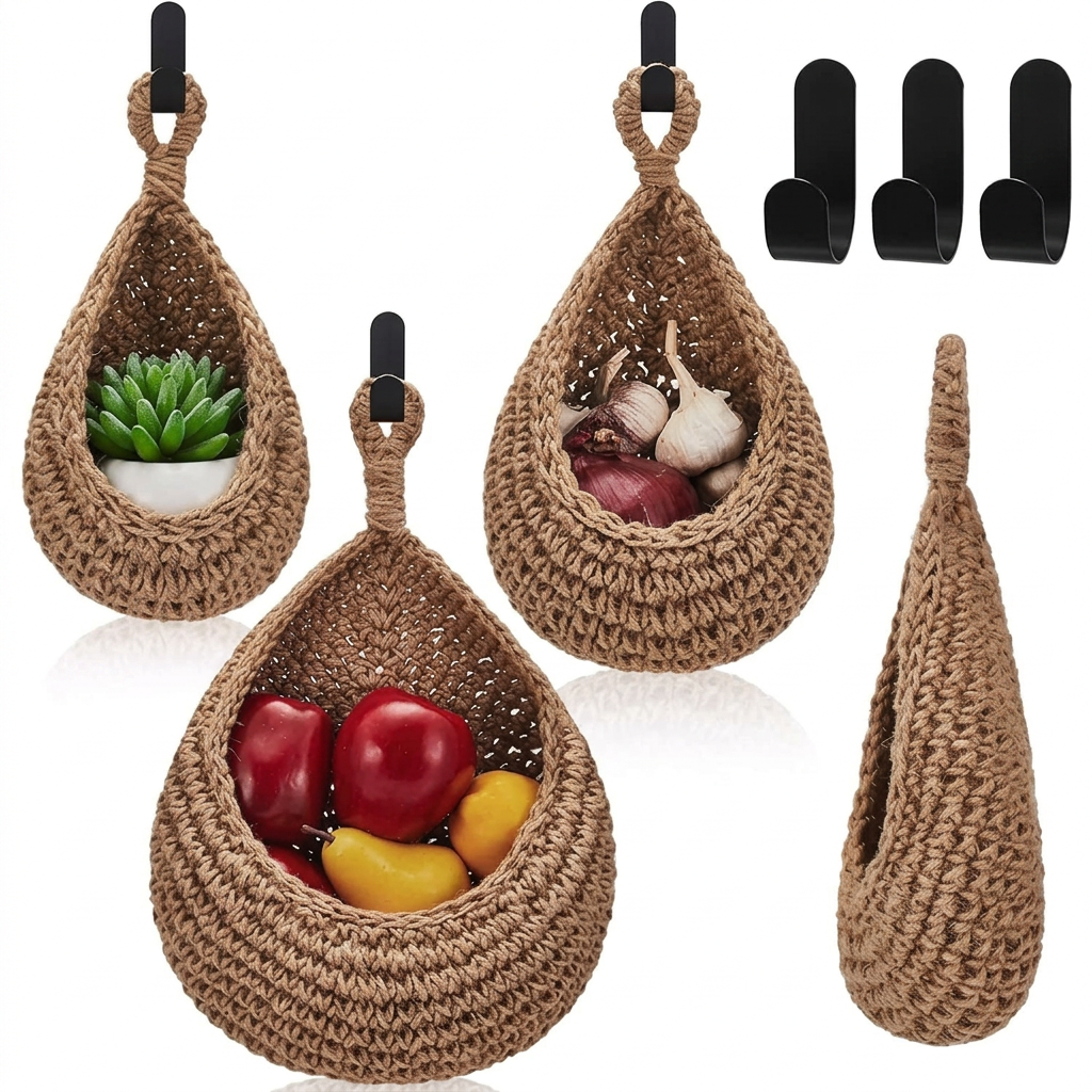 Kitchen Hanging Wall Baskets