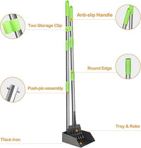 Heavy duty dog pooper scooper tool with long handle for easy waste collection