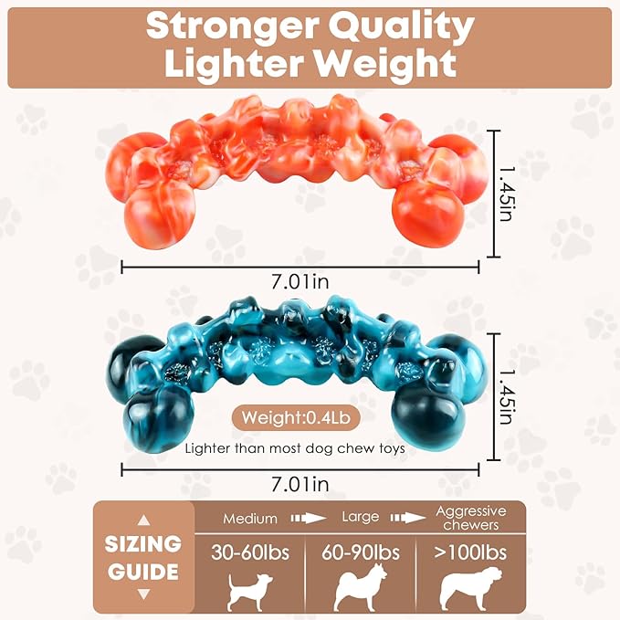 Heavy duty nylon dog chew bones set for powerful chewers