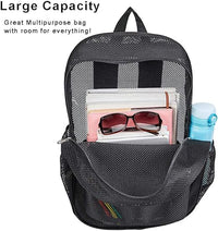 Heavy Duty Mesh Bag with Padded Shoulder Straps for Swimming and Sports Gear