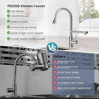 Stainless Steel Pull Down Sprayer Faucet for 1 Hole and 3 Hole Sinks