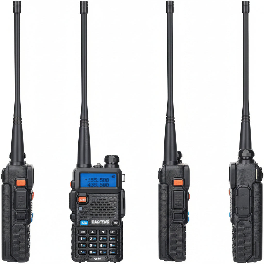 walkie talkie with long antenna for better signal range