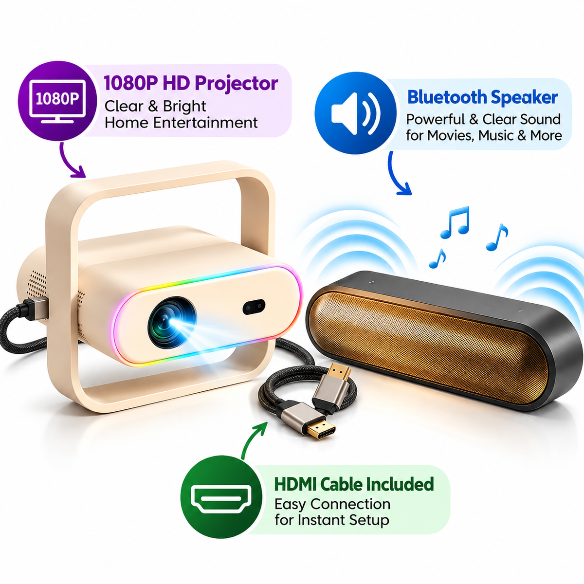 Video Projector Accessories Bundle