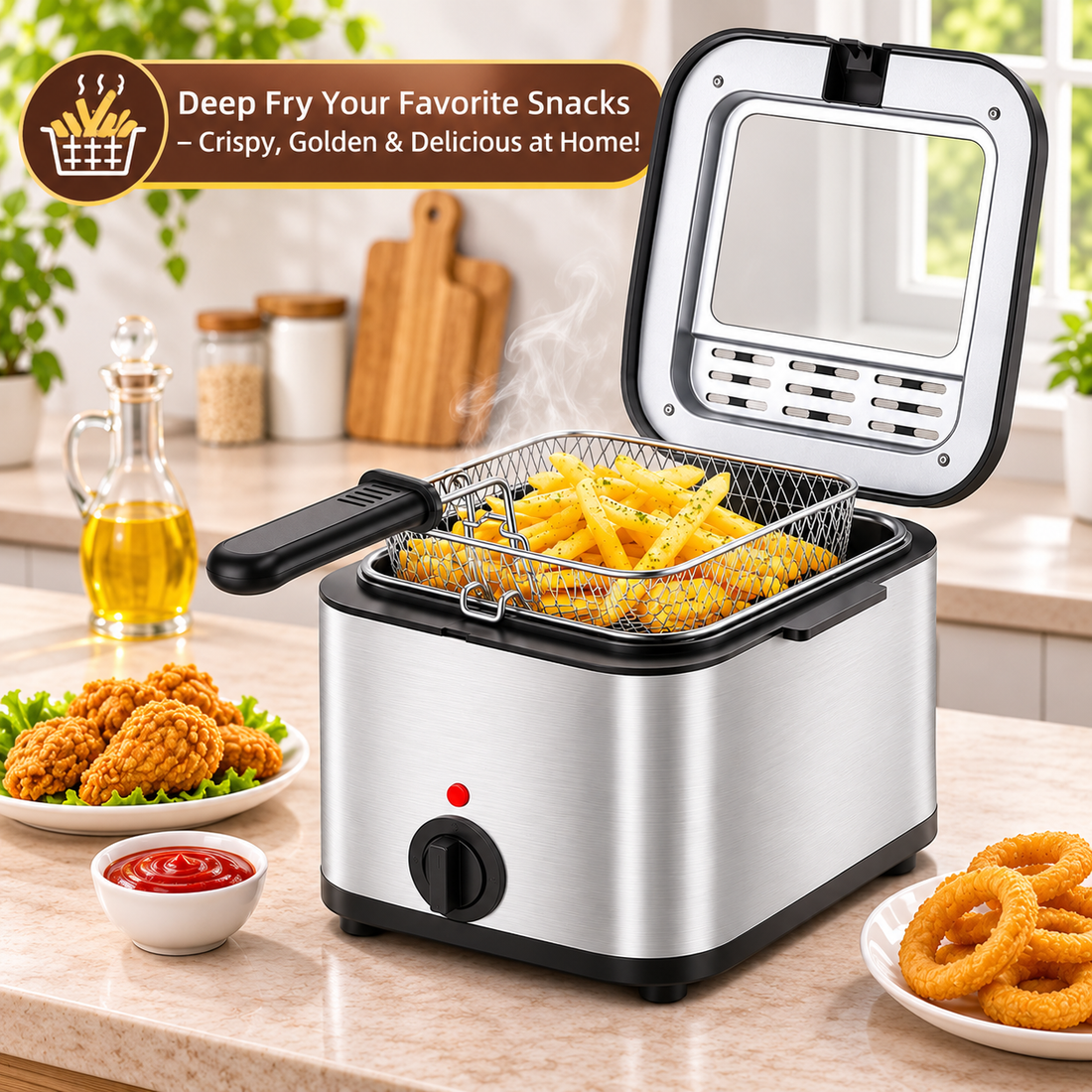 Countertop Deep Fryer for Chicken Fillets & French Fries