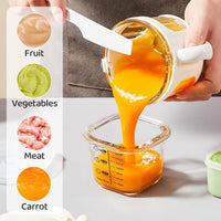 Homemade baby food preparation set with food processor, bowl, and blades