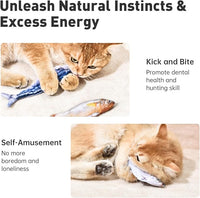 Indoor Cat Activity Fish Toys With Moving Design