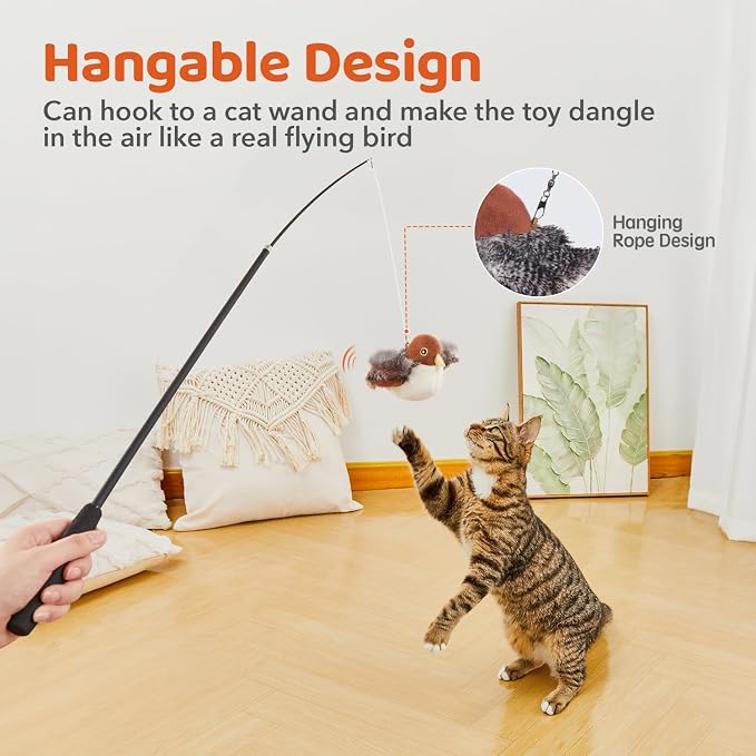 Indoor Cat Bird Toy Measuring 4 Inches For Everyday Play