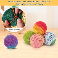 Interactive yarn balls for cats and kittens