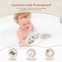 Infant bath thermometer with digital display for safe bathing