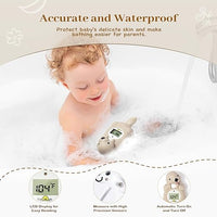 Infant bath thermometer with digital display for safe bathing
