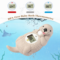Infant bath thermometer with digital display for safe bathing
