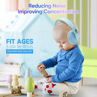 Infant ear muffs for hearing safety and noise reduction