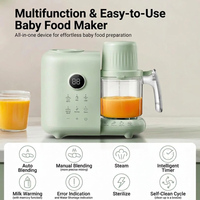 Infant food maker with dual-layer steam baskets for batch cooking