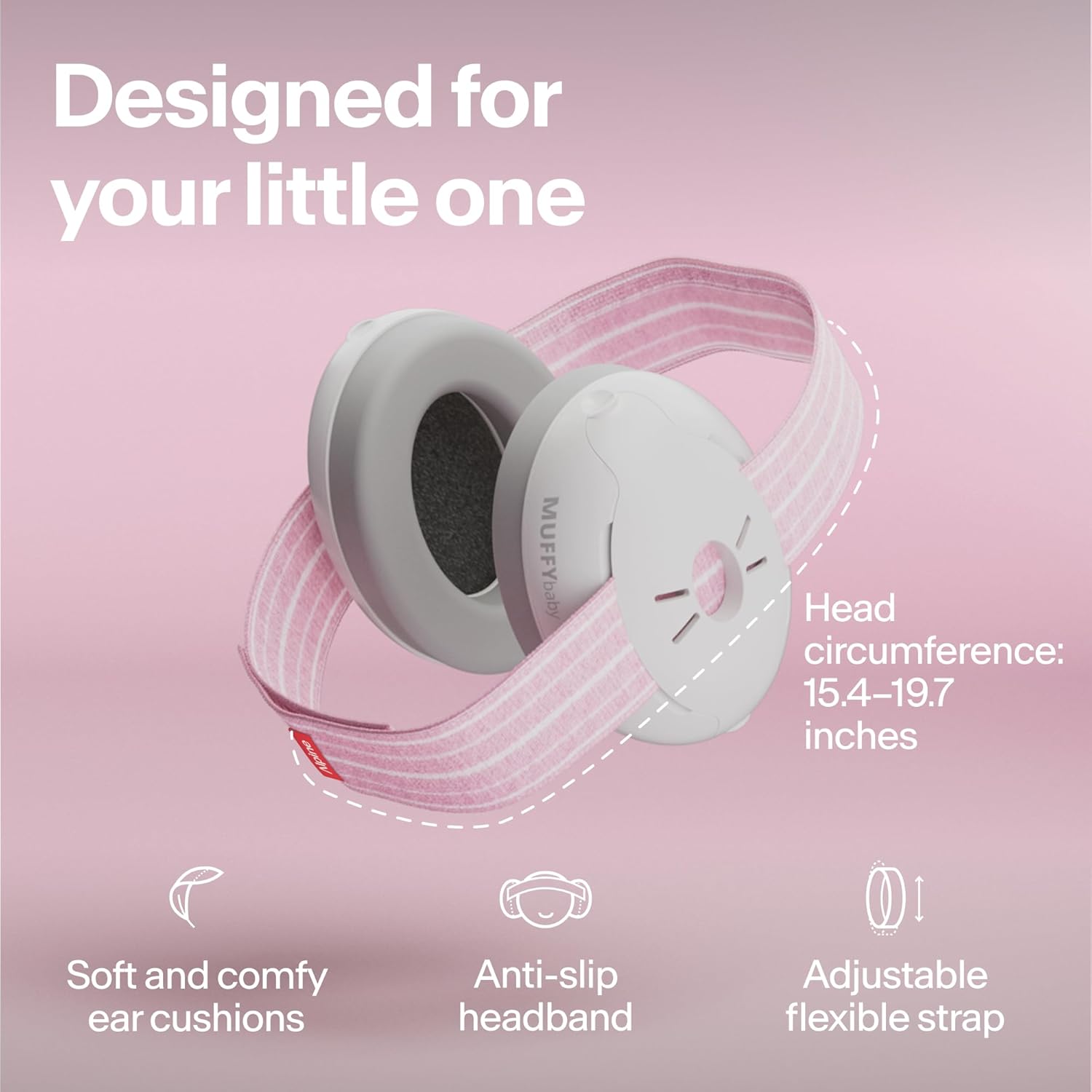 Infant noise reduction ear muffs soft and comfortable