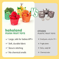 Infant play food rattles set for sensory and motor skill development