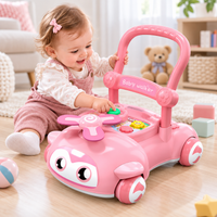 Infant activity push walker designed for supervised early walking and floor play