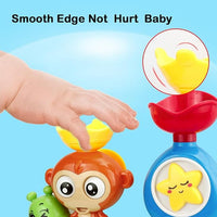 Infant bath toy set with six colorful pieces