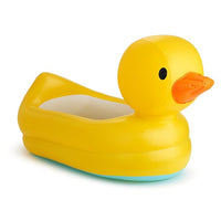 Duck Inflatable Baby Bathtub with White Hot Heat Alert - Front View