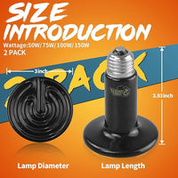 Infrared Heat Emitter Bulb for Reptiles and Amphibians