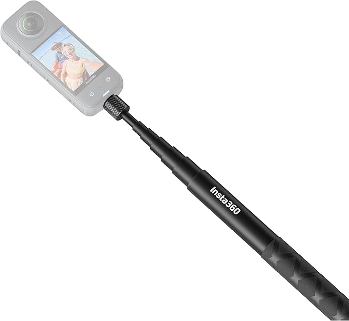 Close-up of Insta360 Invisible Selfie Stick, Lightweight and Portable for 360° Photography