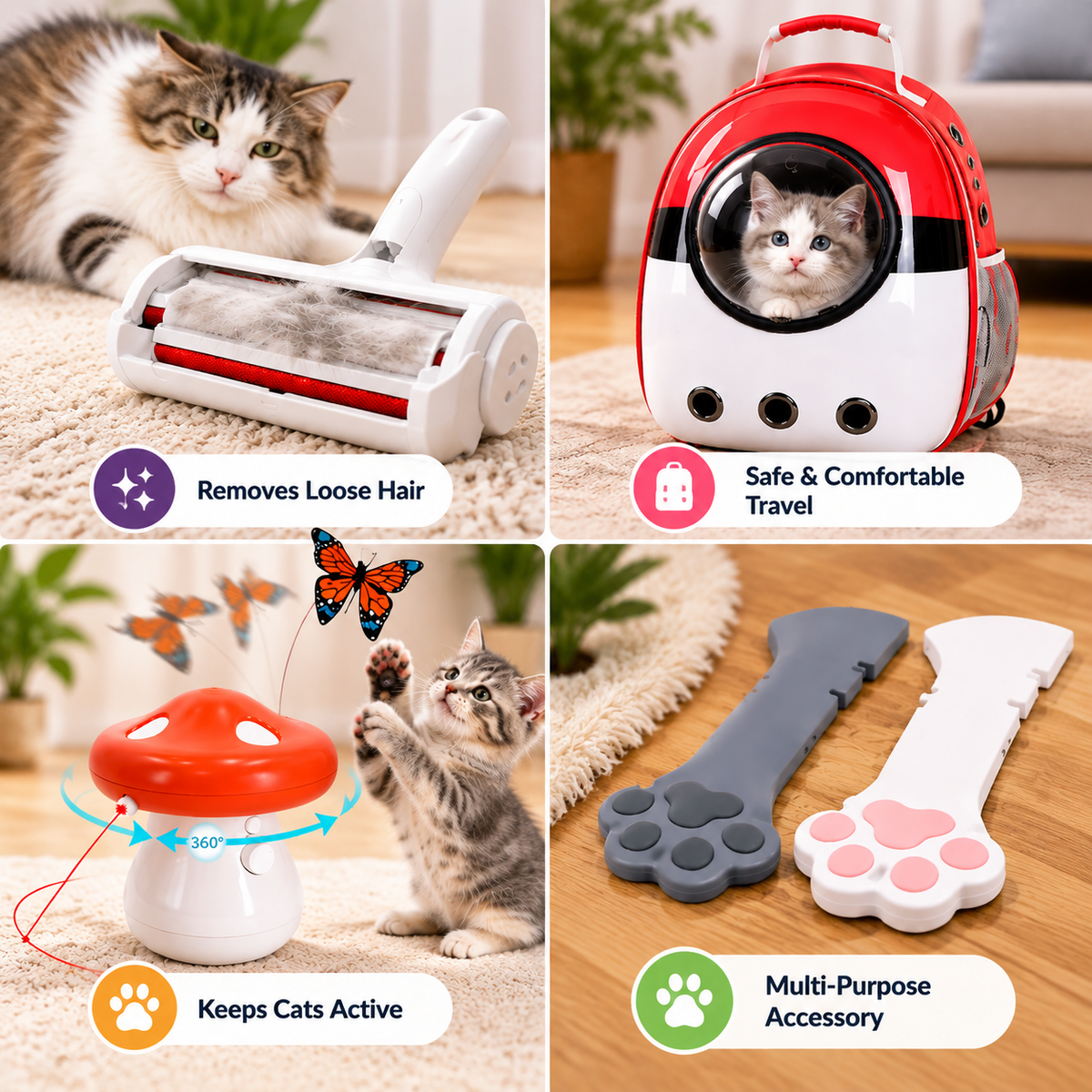 Interactive butterfly cat toy for indoor entertainment and play