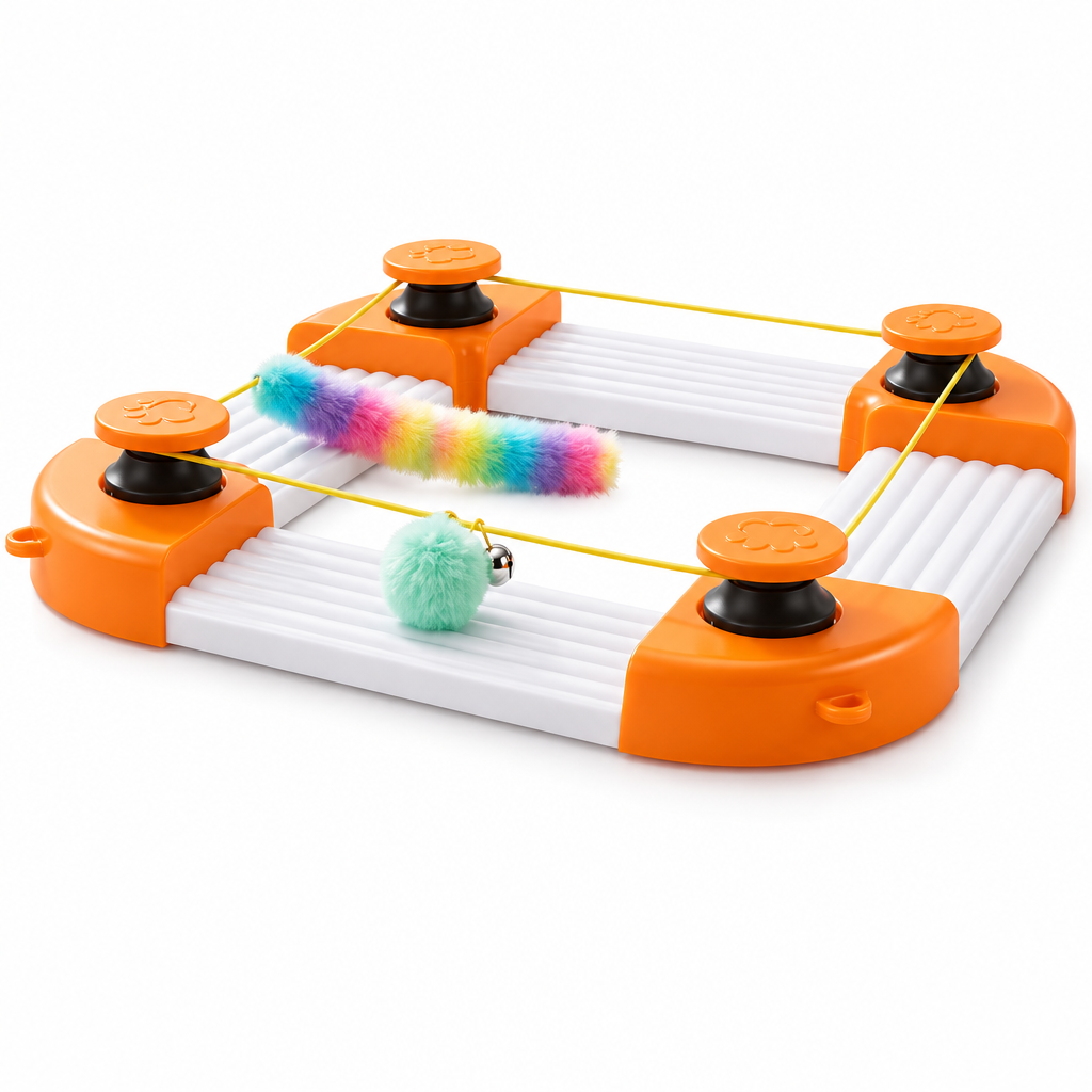 Interactive cat chaser toy with remote control