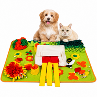 Interactive snuffle mat for dogs and cats