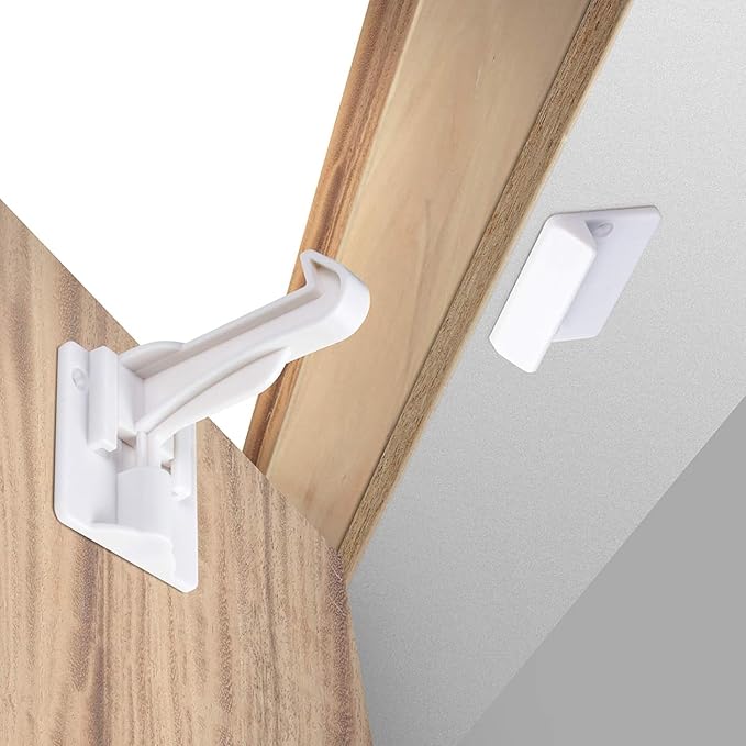 Invisible baby proofing cabinet latch locks for child safety