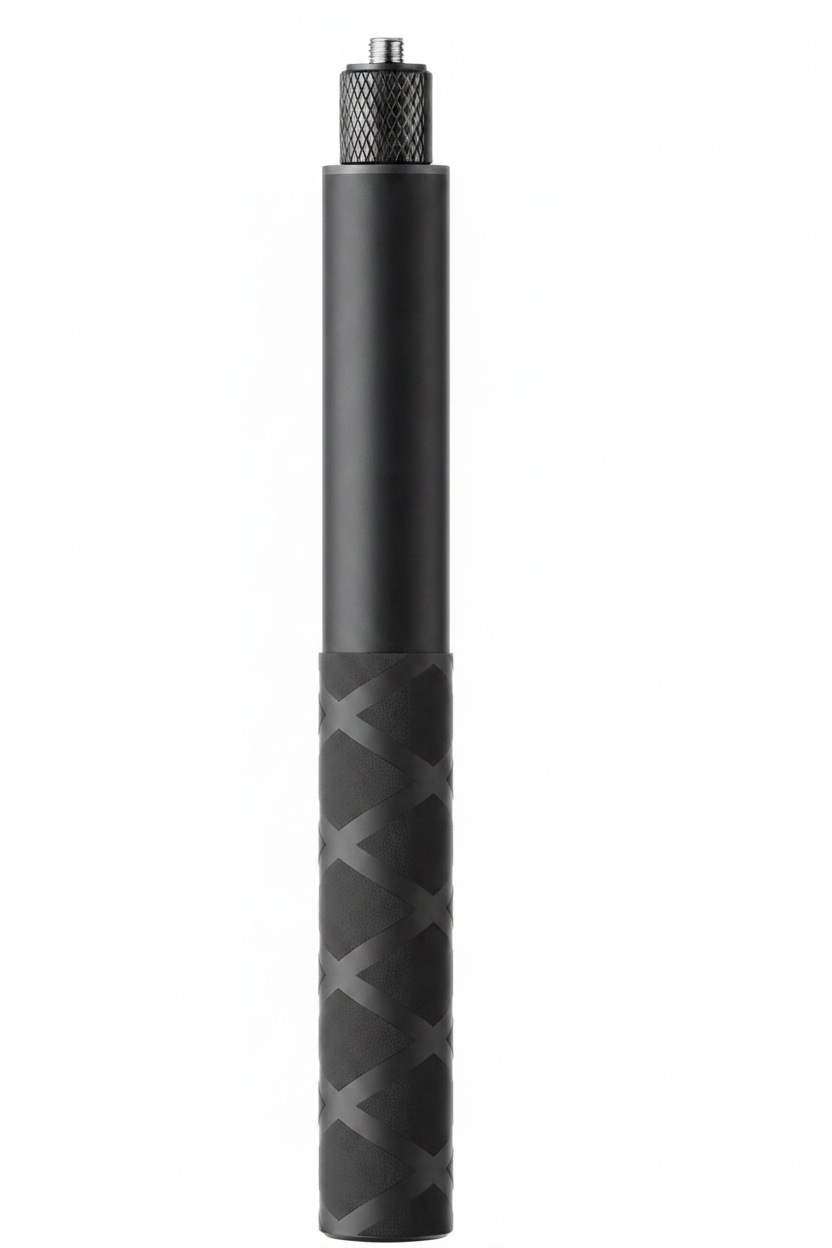 Invisible effect camera extension pole for supported 360 camera modes