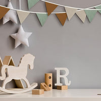 Kids room decoration bunting flags for nursery or playroom