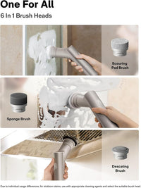 Cordless cleaning brush for compatible kitchen surfaces