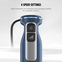 Hand Blender with Whisk Attachment and Blending Vessel