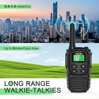 walkie talkie built in LED flashlight emergency use