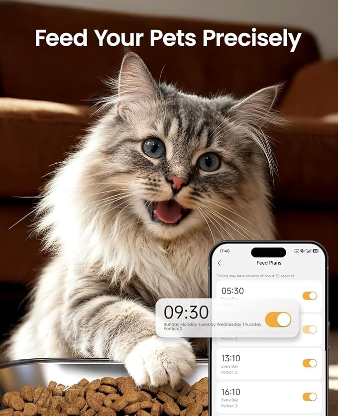 Large Capacity Automatic Cat Feeder For Dry Food