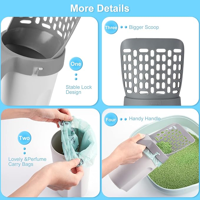 Large cat litter scoop for everyday litter cleanup