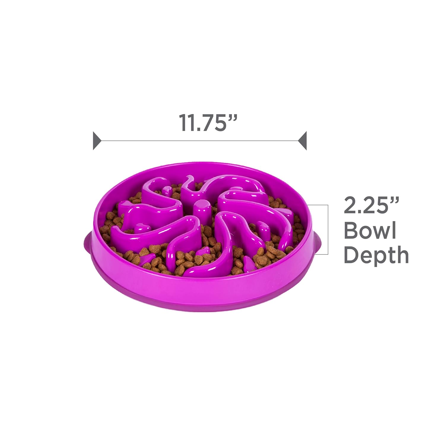 Large Purple Pet Bowl Measuring 29.84 Centimeters In Diameter